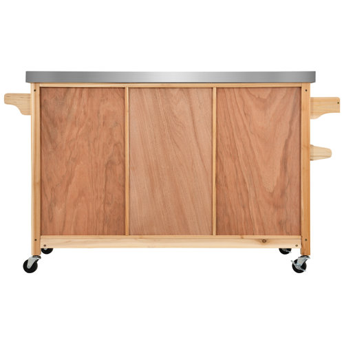 Lark Manor Aisma Solid Wood Bar Cart & Reviews Wayfair